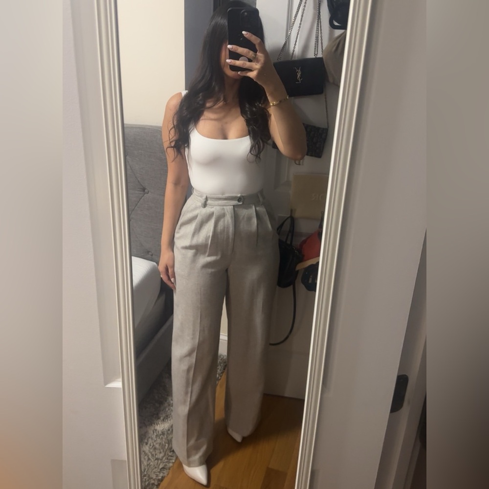 Reformation wide-leg linen trousers